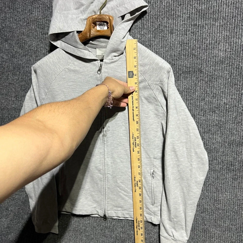 Vintage Nike Full Zip Hoodie Kids Size L 12-14 Grey Swoosh Logo‎ Athletic Y2K